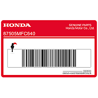 HONDA Schwingen-Reifeninformationsaufkleber, linke Seite 87505-MFC-640