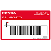 HONDA Prawa naklejka na osłonę, prawa strona 17541-MFC-640ZD