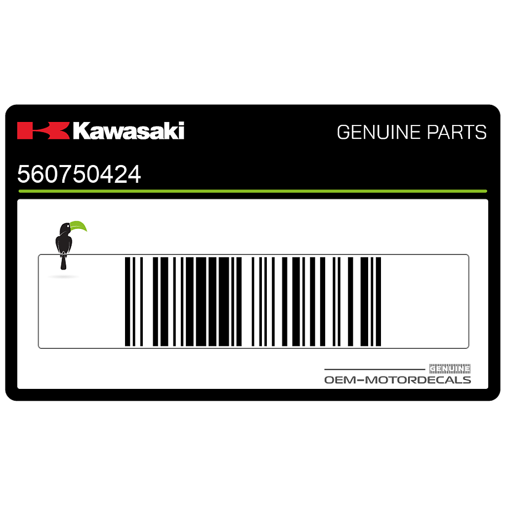 Genuine Kawasaki Ninja H2R Shroud Pattern Graphic Left Side Lower OEM 560750424 Sticker