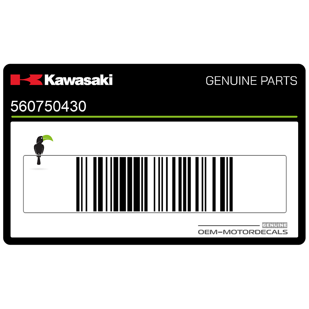 Kawasaki Ninja H2 Upper Cowl Graphic Right Side Lower OEM 560750430
