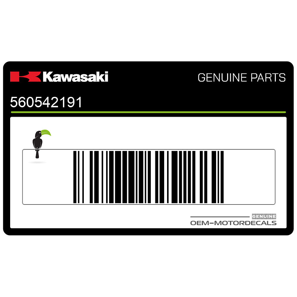 Kawasaki Ninja H2 Upper Cowl H2 3D Emblem OEM 56054-2191 Genuine Factory Graphic