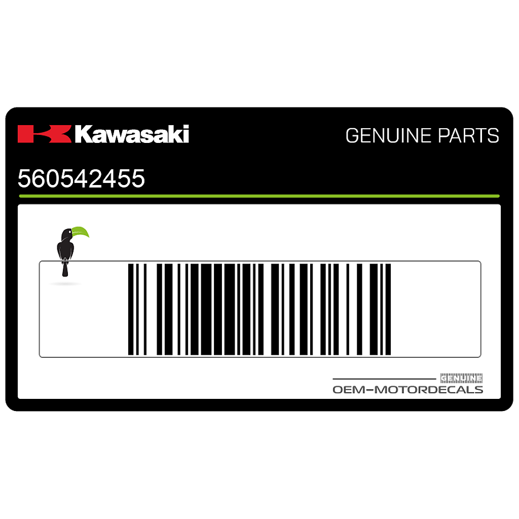 Kawasaki Ninja H2 Autocollant Protection Genou Gauche Côté Gauche OEM 56054-2455