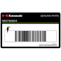 KAWASAKI Pegatina de carenado lateral delantero, lado izquierdo 56076-0604
