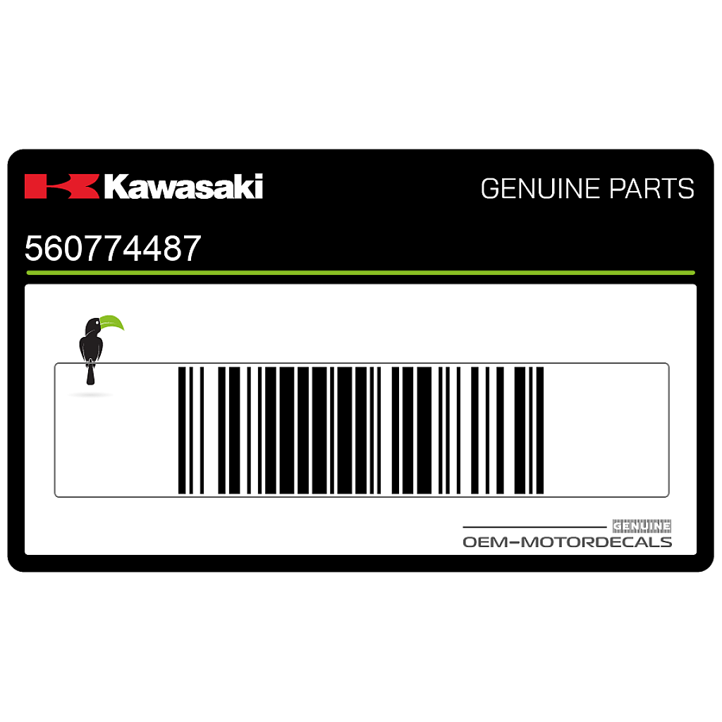 Kawasaki NINJA H2 ZX1000 Autocollant de coque arrière côté droit OEM 56077-4487