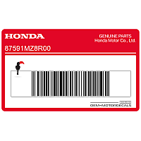 HONDA Adesivo di sicurezza 87591-MZ8-R00