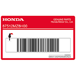 Pegatina de advertencia de accesorio, lado izquierdo