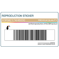 Reprodukcja Yamaha YAMAHA Naklejka Na Tylną Owiewkę / Zadupek, Prawa Strona X3RM2174H6000