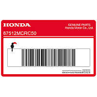 HONDA Sticker/Decal/Emblem 87512MCRC50