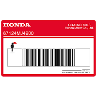 HONDA Autocollant de réservoir, côté gauche 87124-MJ4-900