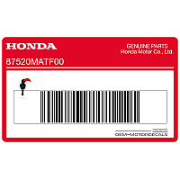 HONDA Warnhinweisaufkleber für Kraftstofftank, rechte Seite 87520-MAT-F00