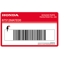 HONDA Rahmenzubehör und Lastwarnaufkleber 87512-MAT-E00