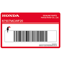HONDA Drive chain wear indicator label, left side 87507-MCW-F20