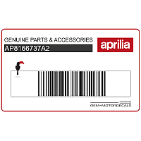 APRILIA Heckverkleidung Aufkleber, Linke Seite AP8166737A2