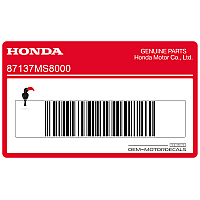 HONDA Linker Seitenverkleidungsaufkleber 87137-MS8-000