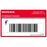HONDA Etiqueta de advertencia para depósito de combustible 87565-MAY-640ZA