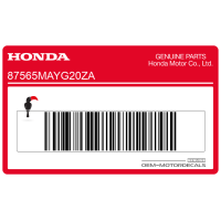 HONDA Etiqueta de advertencia para depósito de combustible 87565-MAY-G20ZA