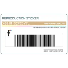 Belly pan decal, right side Belly pan decal, right side