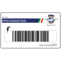 MV AGUSTA Heckverkleidung Tricolore Aufkleber, rechte Seite SPMV8000B7800