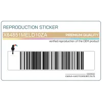 Honda Wing Carenatura Superiore Adesivo, Lato Destro X64851MELD10ZA