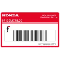 HONDA Vacuum hose routing diagram decal 87135-MCN-L20