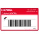 Fuel tank Honda logo stripe decal, right side