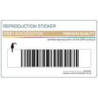 SUZUKI Autocollant de carénage avant X6814042E00Y0K