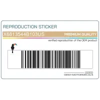 SUZUKI Frame cowling decal, right side X6813544B103US