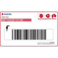SUZUKI Juego de pegatinas para depósito de combustible 68110-32E10-Y2E
