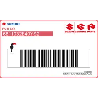 SUZUKI Jeu d'autocollants de réservoir DR650 68110-32E40-YS2