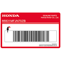 Honda vleugel embleem voor tank, rechterkant 86831-MFJ-N70ZB