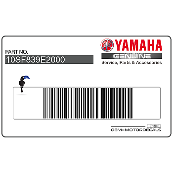 Autocollant de carénage supérieur avant, côté gauche