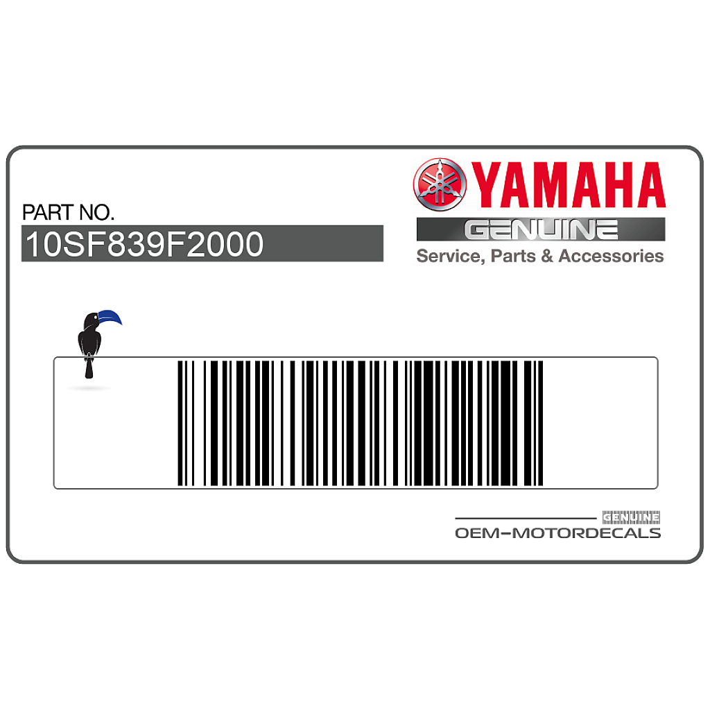Yamaha XT660X Front Cowling Graphic Right Side OEM 10SF839F2000