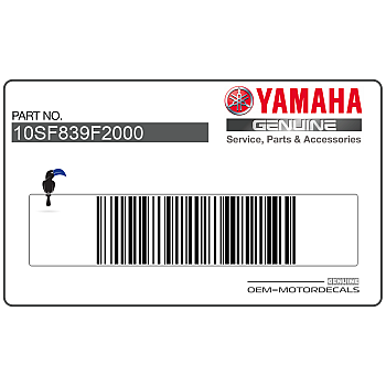 Autocollant de carénage supérieur avant, côté droit