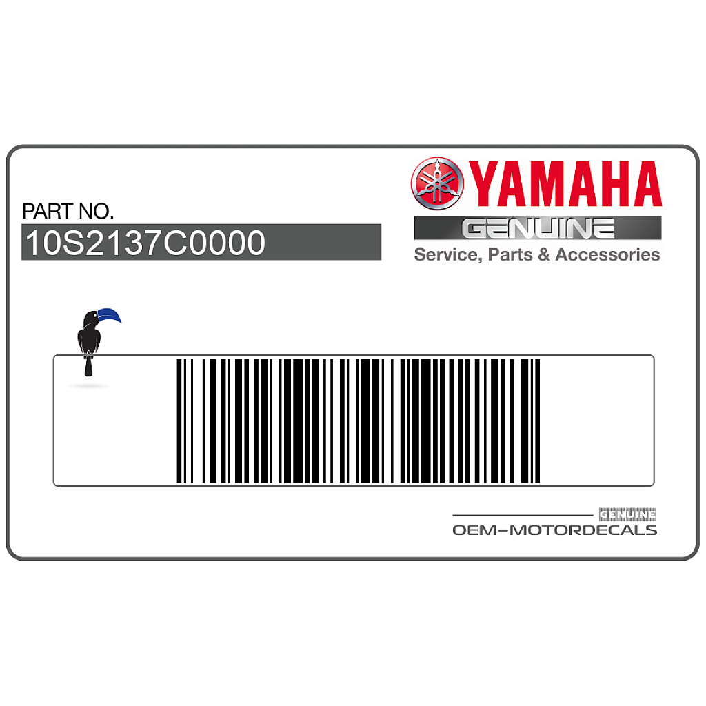 Autocollant Yamaha XT660X pour écopes de radiateur côté gauche OEM 10S2137C0000