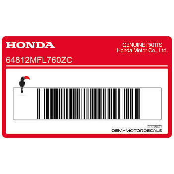 Side cowling decal