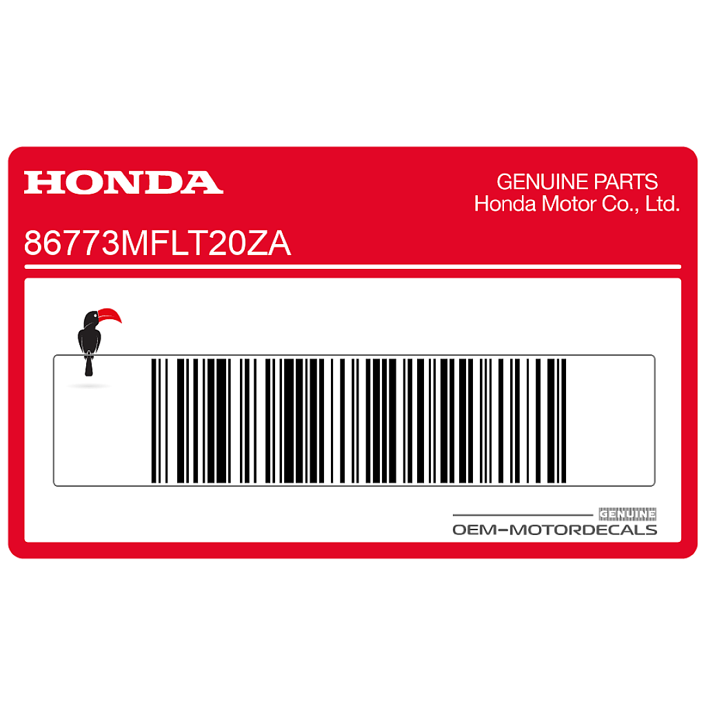 Honda CBR1000RR Fireblade Heckhöcker Aufkleber links OEM 86773MFLT20ZA