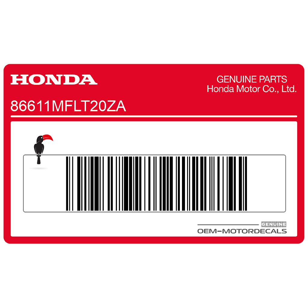 Honda CBR1000RR Fireblade Front Fender HRC Emblem OEM 86611MFLT20ZA