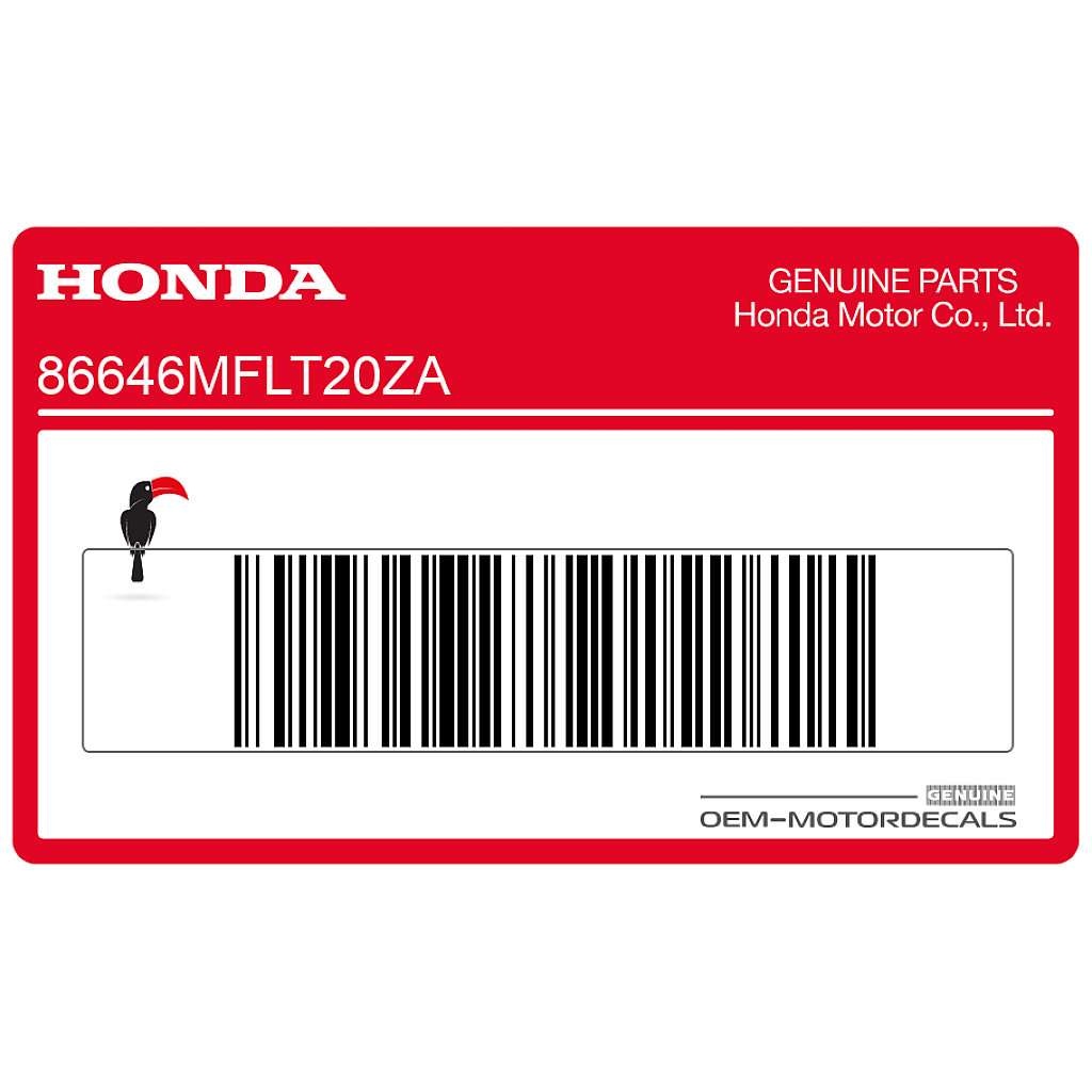 Pegatina para Carenado Superior Honda CBR1000RR Fireblade OEM 86646MFLT20ZA