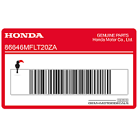 HONDA CBR Fireblade Bovenkuip Sticker 86646-MFL-T20ZA