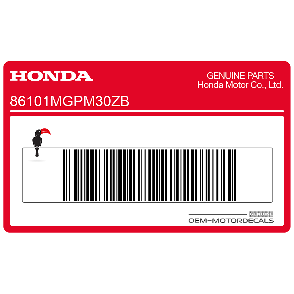 Honda CBR1000RR Fireblade Onderkuip Honda logo sticker rechterkant OEM 86101MGPM30ZB