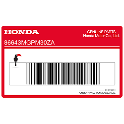 Side cowling decal, right side