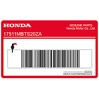 HONDA Autocollant de réservoir, côté droit 17511-MBT-S20ZA