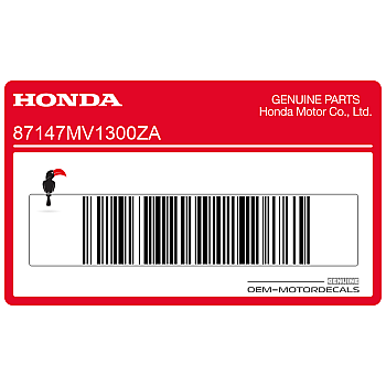 Autocollant de carénage supérieur avant, côté droit