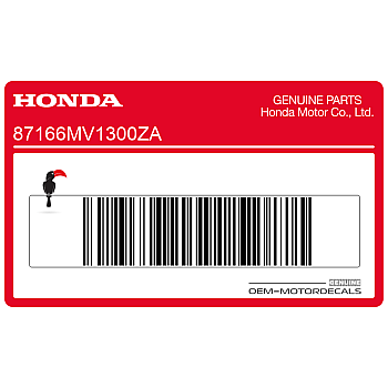 Autocollant carénage arrière queue, côté gauche