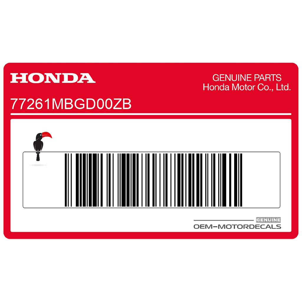 Autentico adesivo Honda VFR800 VFR per codone posteriore 77261MBGD00ZB, adesivo in vinile originale di fabbrica per carenatura codone