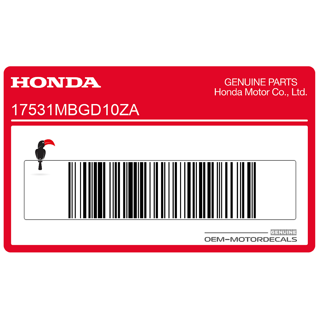 Authentic Honda VFR800 Fuel Tank Wings Logo Right Side OEM Part 17531MBGD10ZA for Factory Restoration