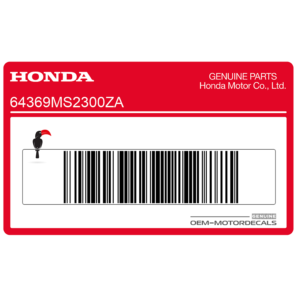 Honda CBR1000F Adesivo Carenatura Sinistra Lato Sinistro OEM 64369MS2300ZA