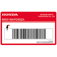 HONDA Autocollant de sabot moteur, côté droit 86651-MKF-D90ZA