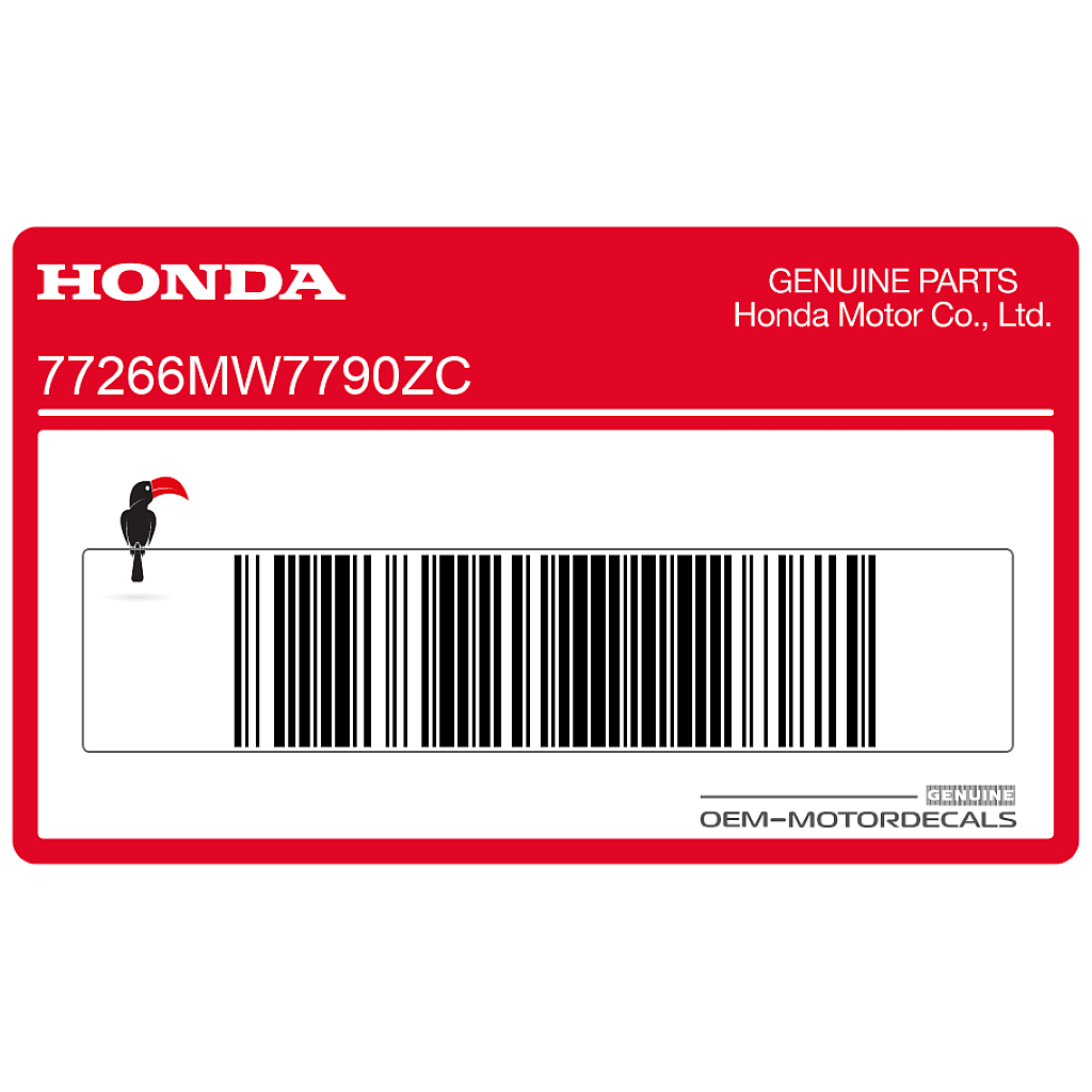 Honda CBR1000F Adesivo carenatura anteriore sinistra Lato Sinistro OEM 77266MW7790ZC