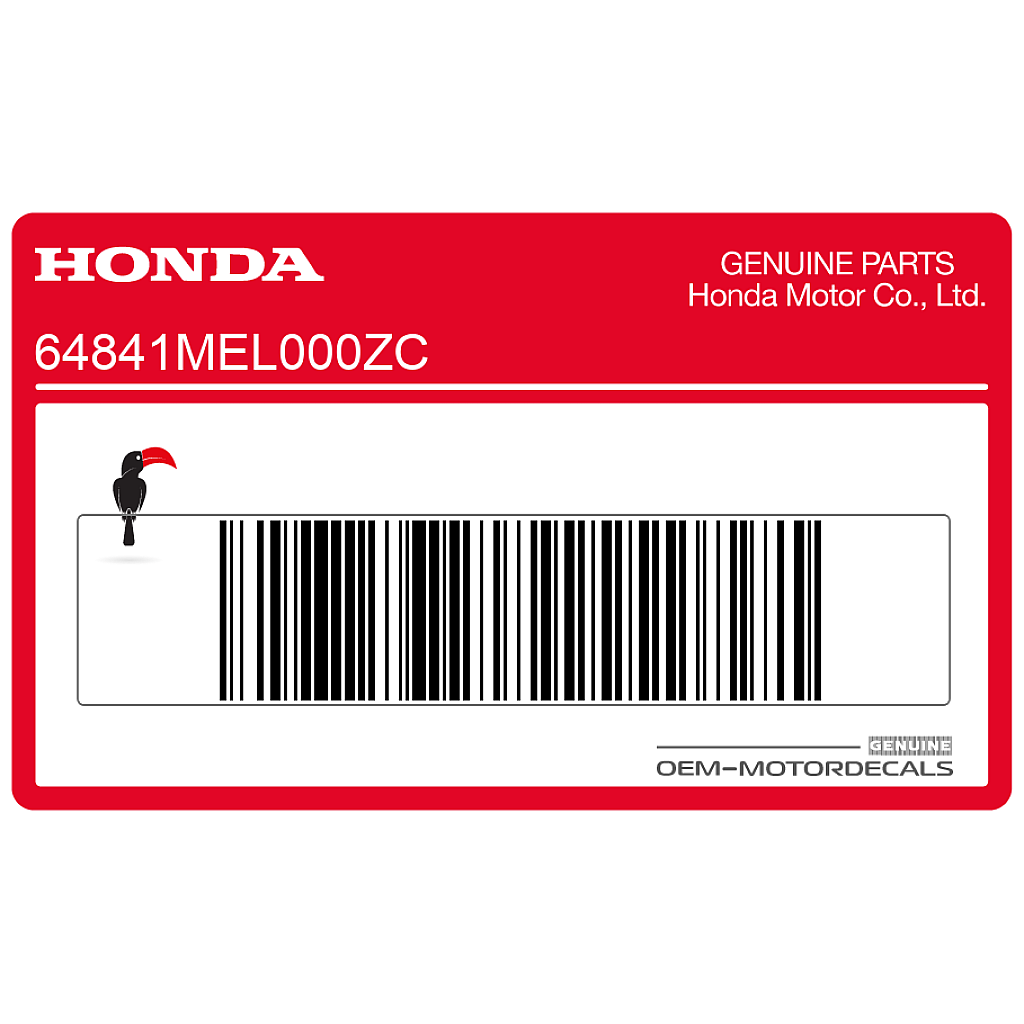 Honda CBR1000RR FIREBLADE Achterbankkap HONDA Sticker OEM 64841MEL000ZC